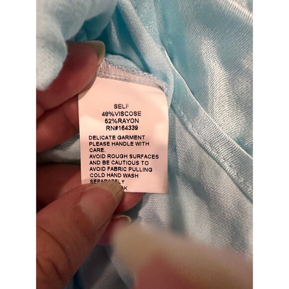 SNDYS Rosita Halter Mini Dress in Fresh Mint With Stone Bead Straps NEW - Picture 9 of 9